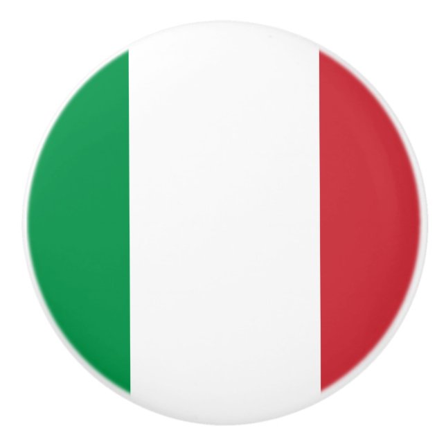 Flag of Italy Ceramic Knob (Front)