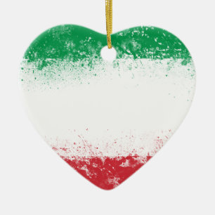 Flag of Italy Ceramic Ornament