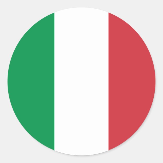 Flag of Italy Classic Round Sticker (Front)