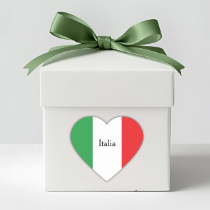 Flag of Italy Custom Italian Heart Sticker