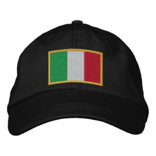 Flag of Italy Embroidered on Cap