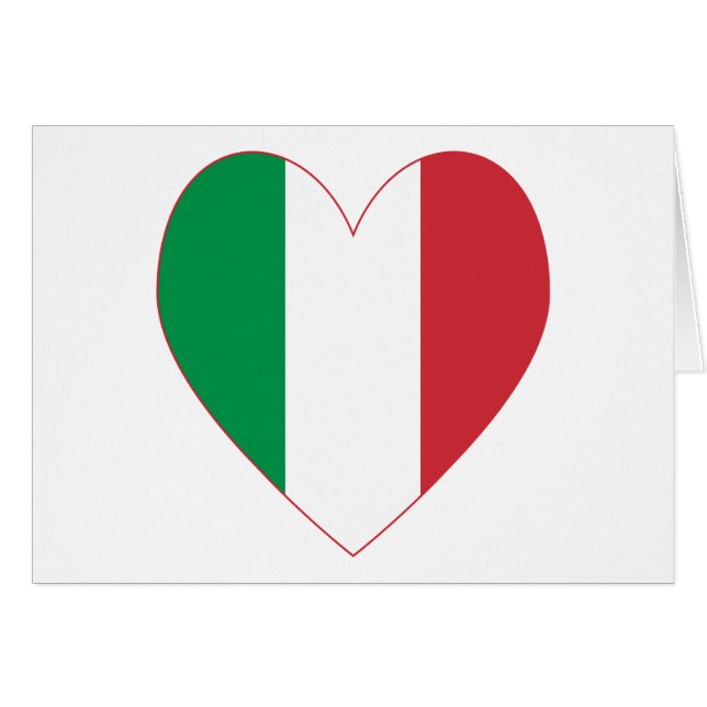 Flag of Italy Heart (Front Horizontal)