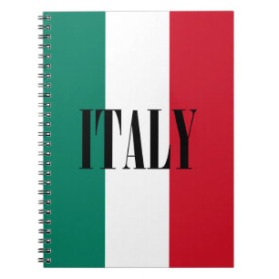 Flag of Italy Italia Italian Il Tricolore Notebook