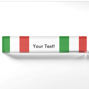 Flag of Italy Nameplate