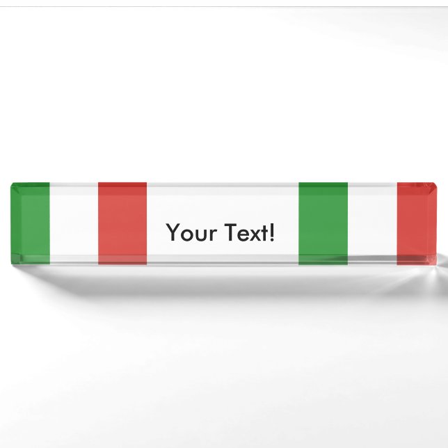 Flag of Italy Nameplate (Front)
