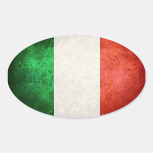 Flag of Italy Oval Sticker