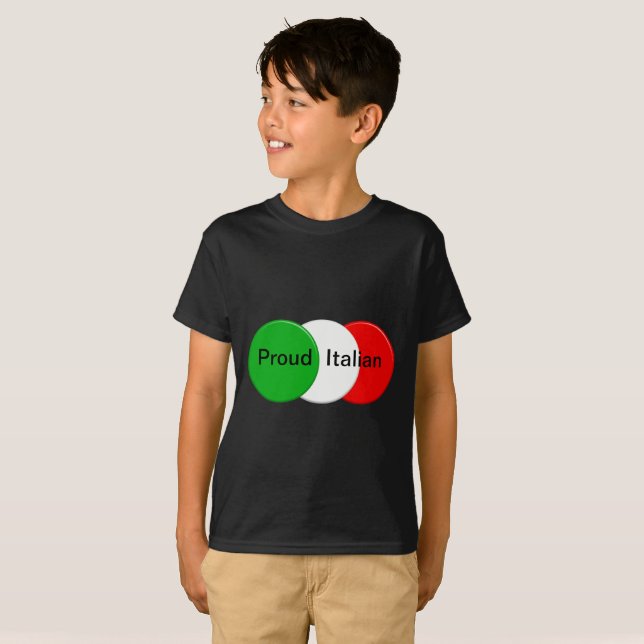 Flag of Italy. Proud Italian. T-Shirt (Front Full)