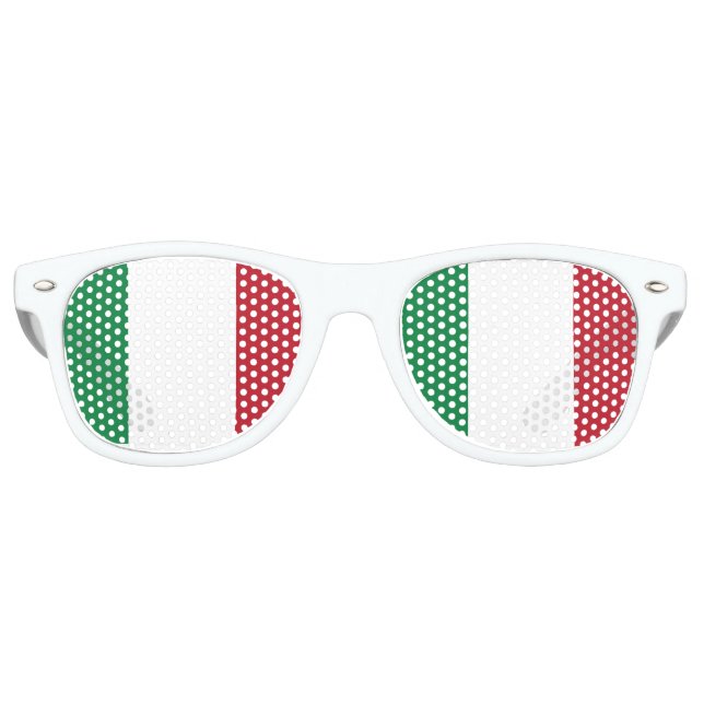 Flag of Italy Retro Sunglasses (Front)