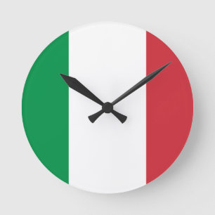Flag of Italy Round Clock