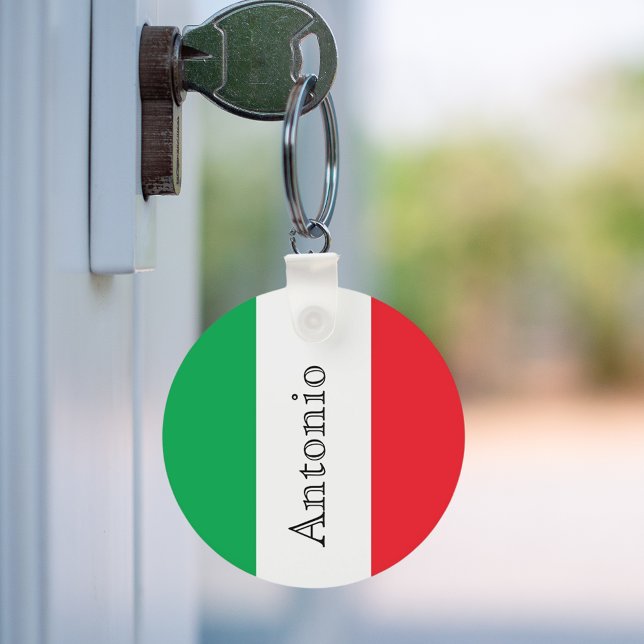 Flag of Italy with name Keychain (Creator Uploaded)