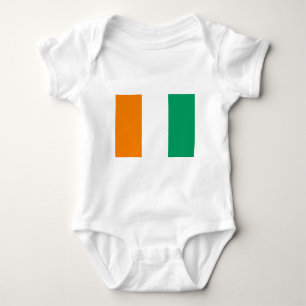 Flag of Ivory Coast - Drapeau de la Côte d'Ivoire Baby Bodysuit