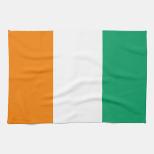 Flag of Ivory Coast - Drapeau de la Côte d'Ivoire Kitchen Towel
