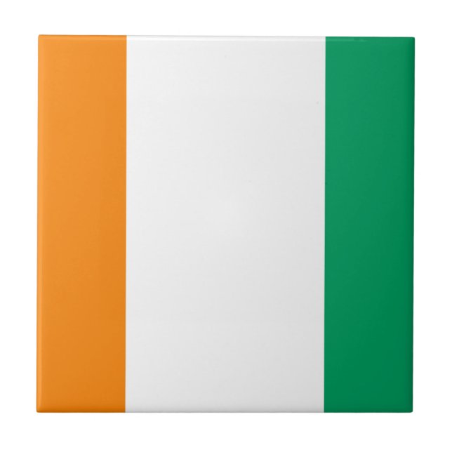 Flag of Ivory Coast - Drapeau de la Côte d'Ivoire Tile (Front)