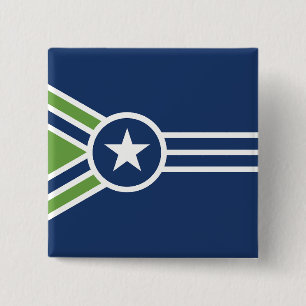 Flag of Jackson, Tennessee 2 Inch Square Button