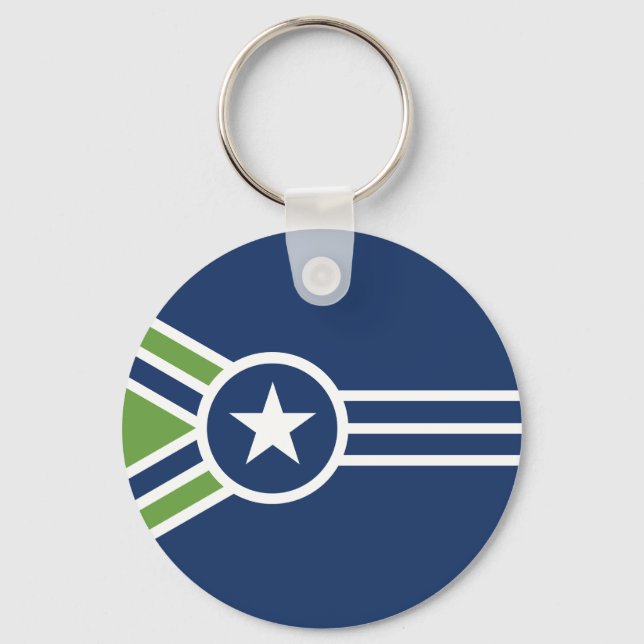 Flag of Jackson, Tennessee Keychain (Front)