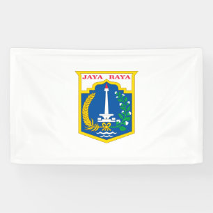 Flag of Jakarta (Indonesian Capital City) Banner