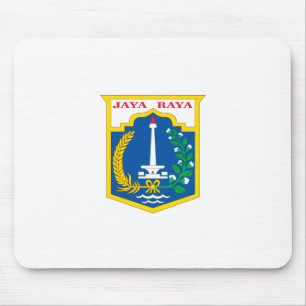 Flag of Jakarta (Indonesian Capital City) Mouse Pad