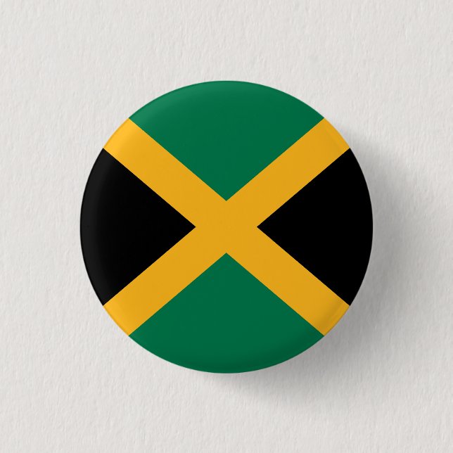 Flag of Jamaica 1 Inch Round Button (Front)
