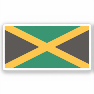 Flag of Jamaica Custom-Cut Vinyl Sticker