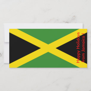 Flag of Jamaica, Happy Holidays from Jamaica Holiday Card