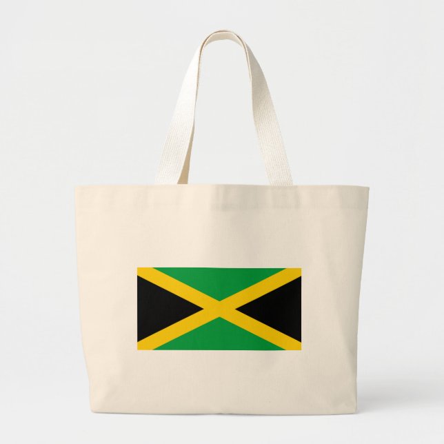 Flag of Jamaica Large Tote Bag (Front)
