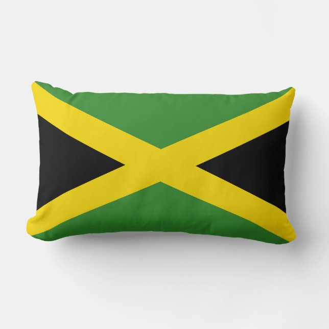Flag of Jamaica Lumbar Pillow (Front)