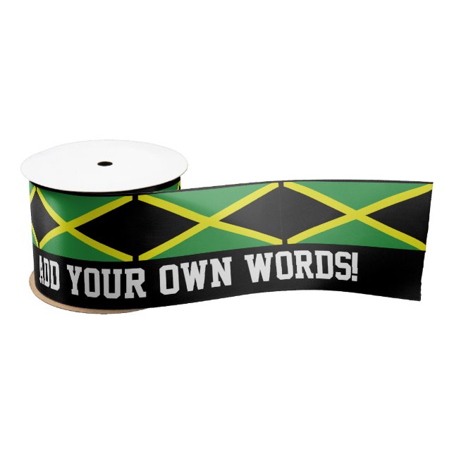 Flag of Jamaica Satin Ribbon (Spool)