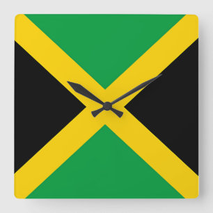 Flag of Jamaica Square Wall Clock