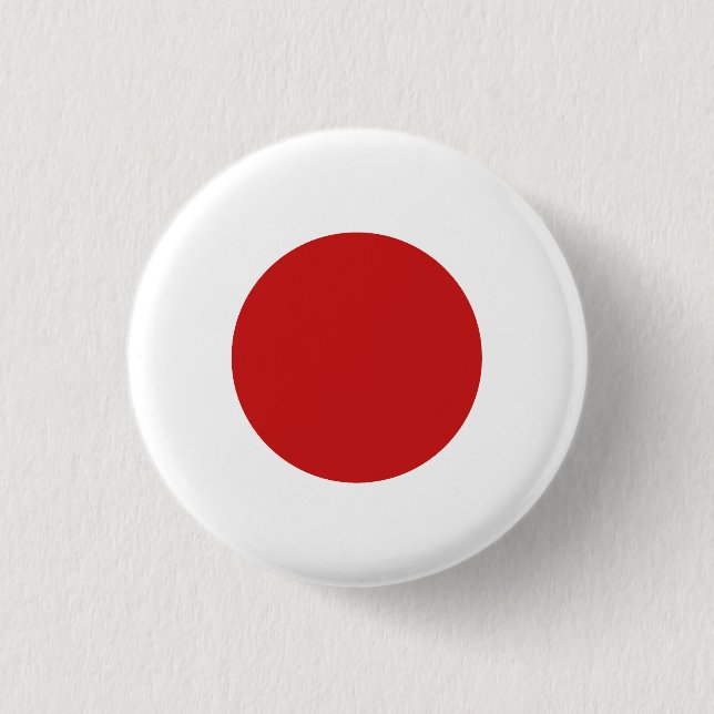 Flag of Japan 1 Inch Round Button (Front)