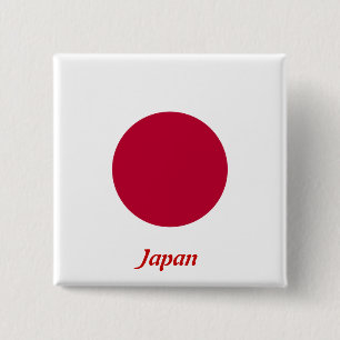 Flag of Japan 2 Inch Square Button
