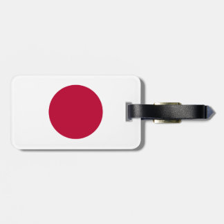 Flag of Japan Luggage Tag w/ leather strap