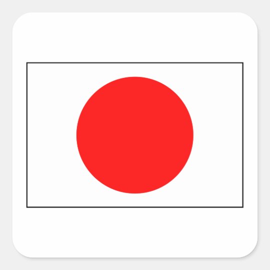 Flag of Japan Square Sticker