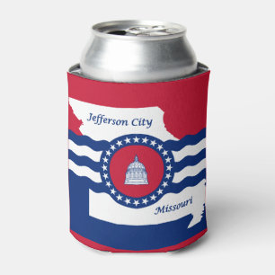 Flag of Jefferson city, Missouri Can Cooler