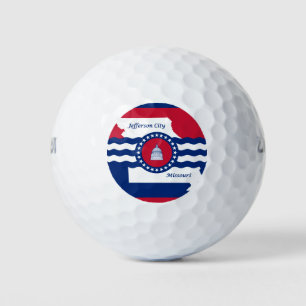 Flag of Jefferson city, Missouri Golf Balls
