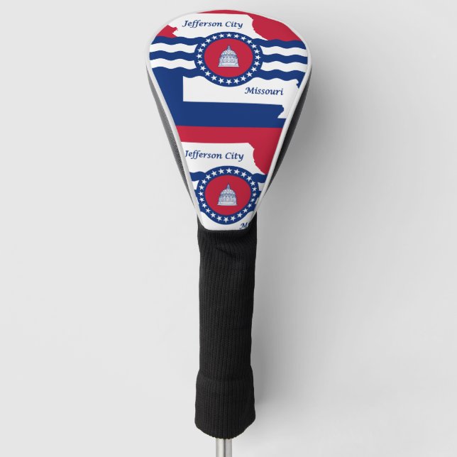 Flag of Jefferson city, Missouri Golf Head Cover (Front)