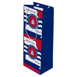 Flag of Jefferson city, Missouri Wine Gift Bag