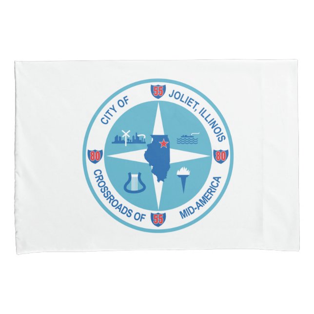 Flag of Joliet (Illinois) Pillowcase (Front-Right)