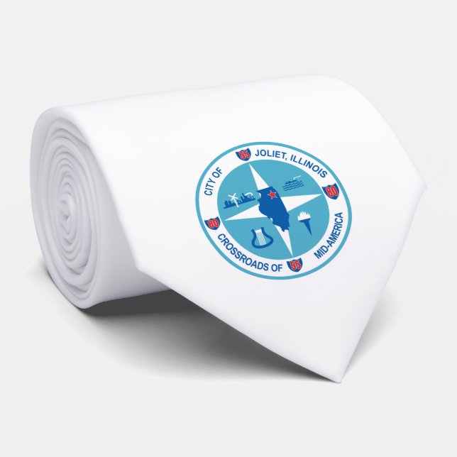 Flag of Joliet (Illinois) Tie (Rolled)
