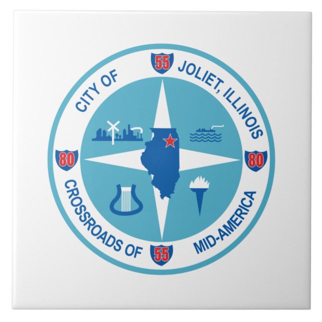 Flag of Joliet (Illinois) Tile (Front)
