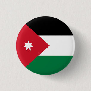 Flag of Jordan 1 Inch Round Button