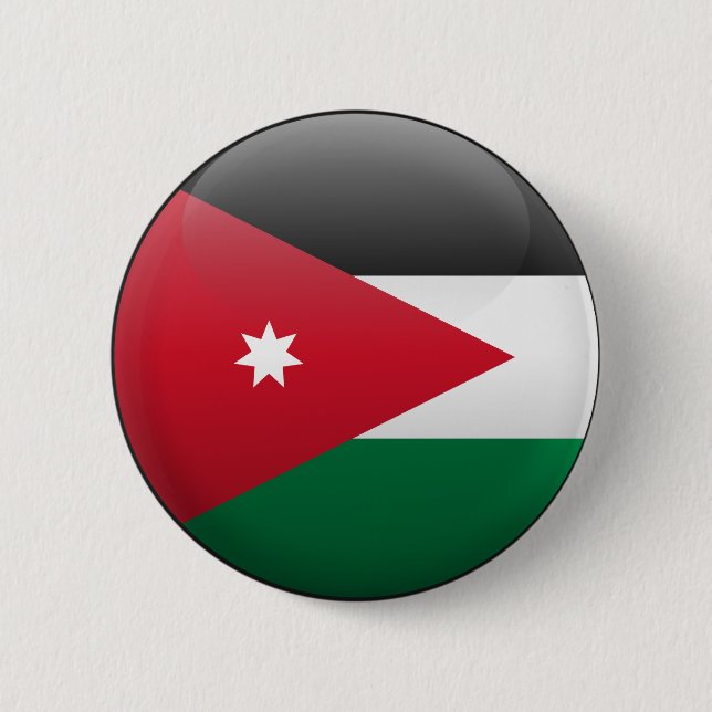 Flag of Jordan 2 Inch Round Button (Front)