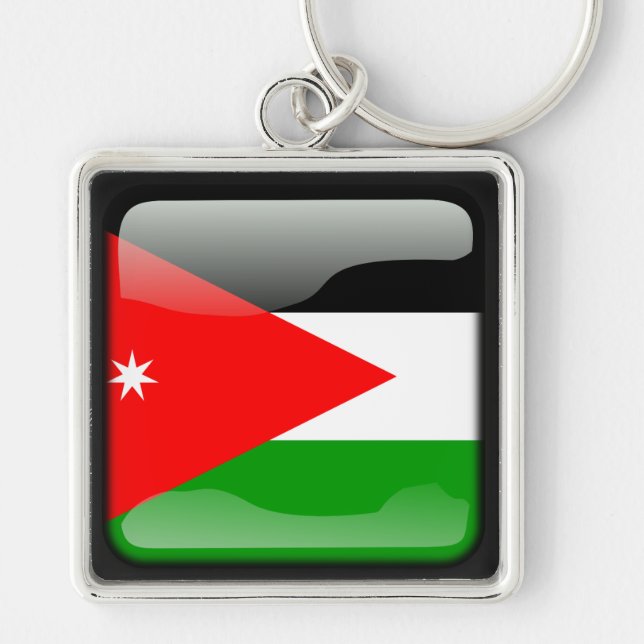 Flag of Jordan Keychain (Front)