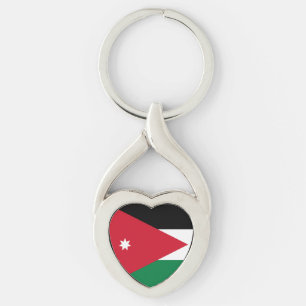 Flag of Jordania Keychain