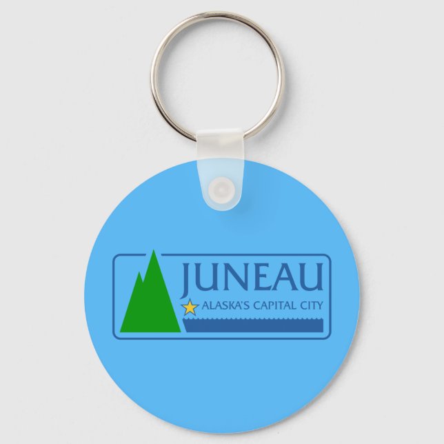 Flag of Juneau, Alaska Keychain (Front)