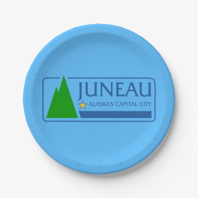 Flag of Juneau, Alaska Paper Plates (Front)