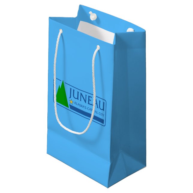 Flag of Juneau, Alaska Small Gift Bag (Front Angled)
