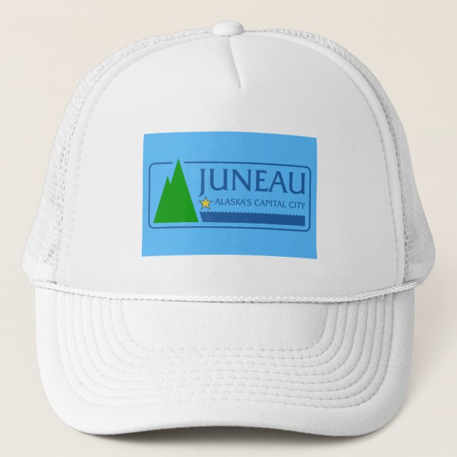 Flag of Juneau, Alaska Trucker Hat (Front)
