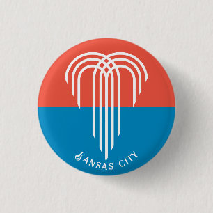 Flag of Kansas City (2023), Missouri 1 Inch Round Button
