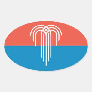 Flag of Kansas City (2023), Missouri Oval Sticker