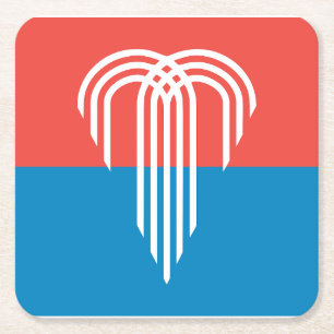 Flag of Kansas City, Missouri Square Paper Coaster